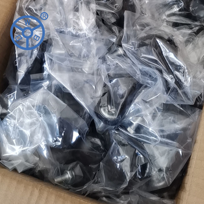 50mm Long Stem Black PP Swivel Ball Furniture Casters With Side Brake