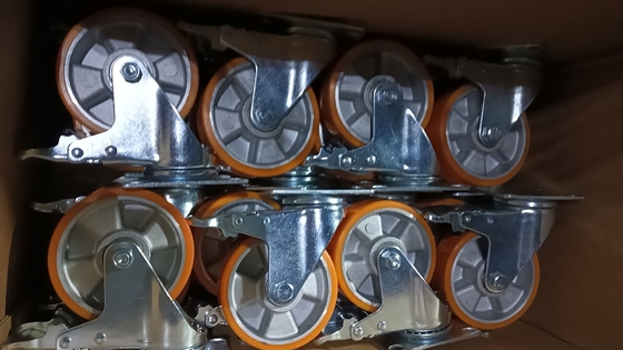 Heavy Duty Trolley Casters With Swivel / Rigid / Locking Mount