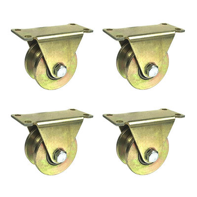 330lbs Loading 50mm Industrial Metal Wheels H Groove