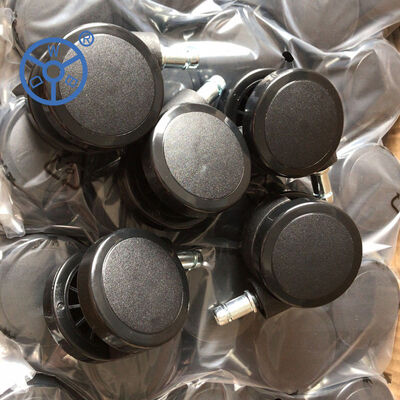 Μαύρος τροχός τροχαλίας PU με χωρητικότητα φορτίου 450-850kg, συμπαγής τροχός με κοίλο πυρήνα, σχεδιασμένος για βιομηχανικά και εμπορικά καρότσια