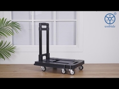 Πτυσσόμενο φορτηγό χειρός Dolly 6 Wheels Push Platform Cart-YLcaster
